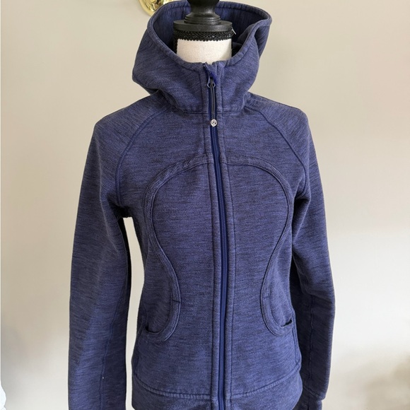 Lululemon Scuba Heathered Navy Blue Zip-Up  Sweater - Picture 5 of 6